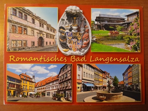 Postkarte 3218 gelaufen bad - postkarte,